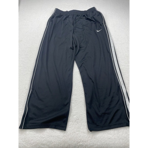 Nike Mens Basketball Pants XL Black Track Active Athletic Zip Hem Pull‎ On - Picture 1 of 12